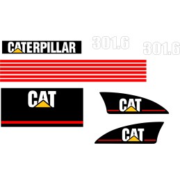 Cat 301 6 Caterpillar mini ekskavatoriaus lipdukai