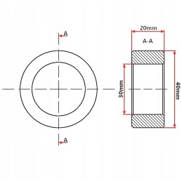 Tarpinė įvorė pavaros cilindro kaiščiui, fi30
