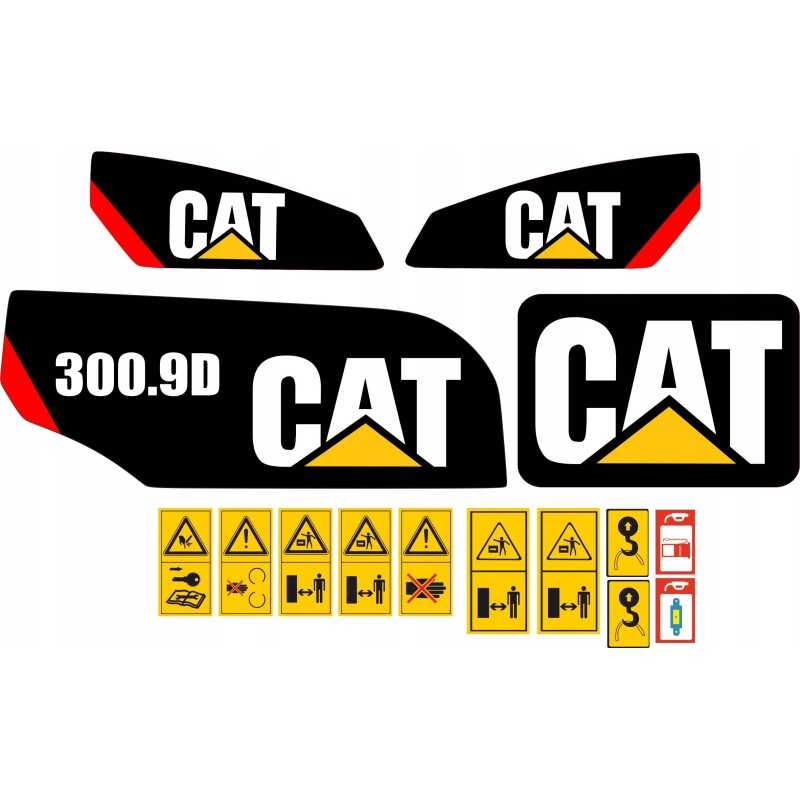 Cat 300 9d 300 9d vikšrų laminuoti lipdukai