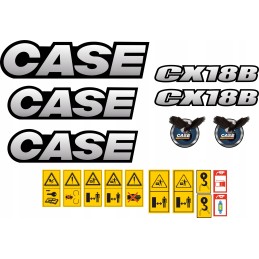 Case cx18b mini ekskavatoriaus laminuoti ekskavatoriaus lipdukai