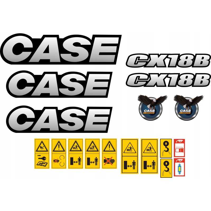 Case cx18b mini ekskavatoriaus laminuoti ekskavatoriaus lipdukai