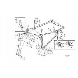 Volvo ekskavatorinio krautuvo CVA kaušo jungiamasis kaištis