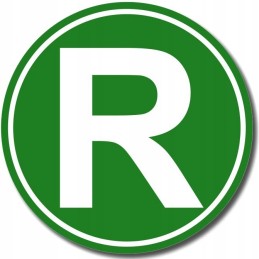 Lipdukas R raidės žymėjimas, padidintas svoris 12 cm