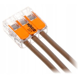 3 kontaktų wago greitos jungties elektros kubas