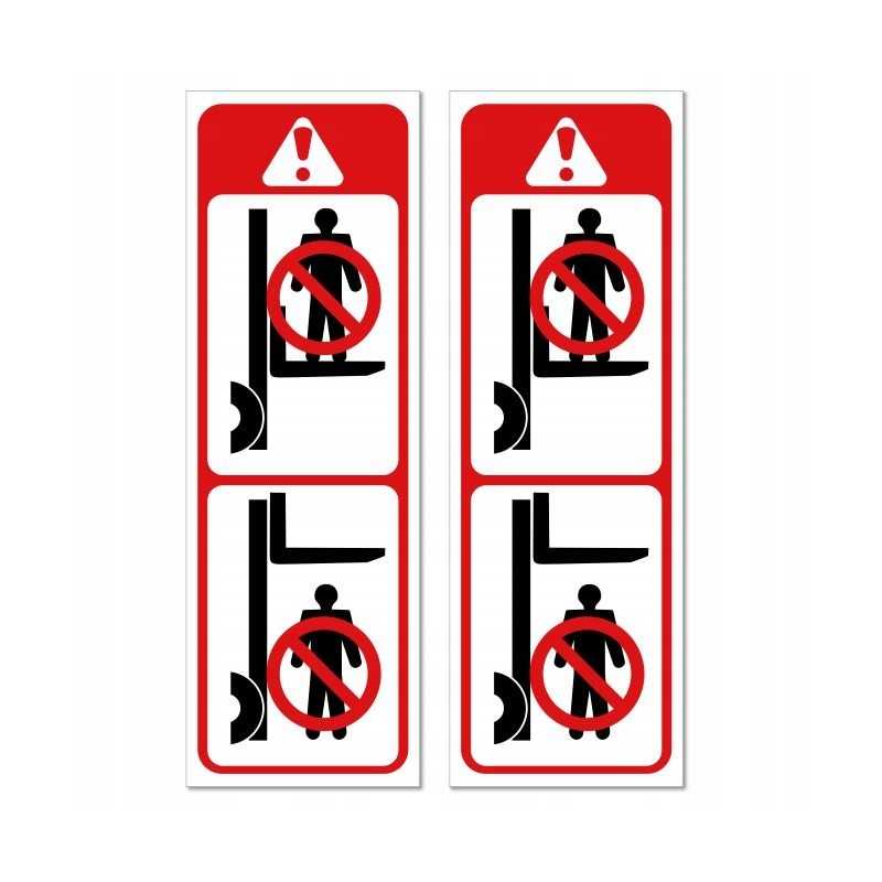 Darbo saugos ir sveikatos draudimo lipdukai, šakinis krautuvas, padėklų krautuvas