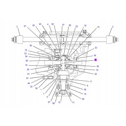 CVA diferencialo kaištis kačių ekskavatoriniam krautuvui