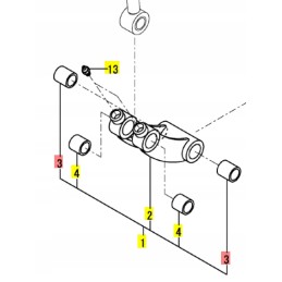 Yanmar kaušo rankovė 25 x 35 sv08 vio10 b08