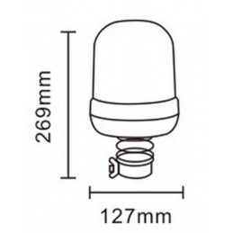 Blykstės lempos gaidys 18led 54w r65 10 lankstus stiebas
