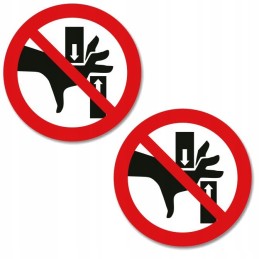 Įspėjamieji lipdukai, žymintys šakinį krautuvą UDT