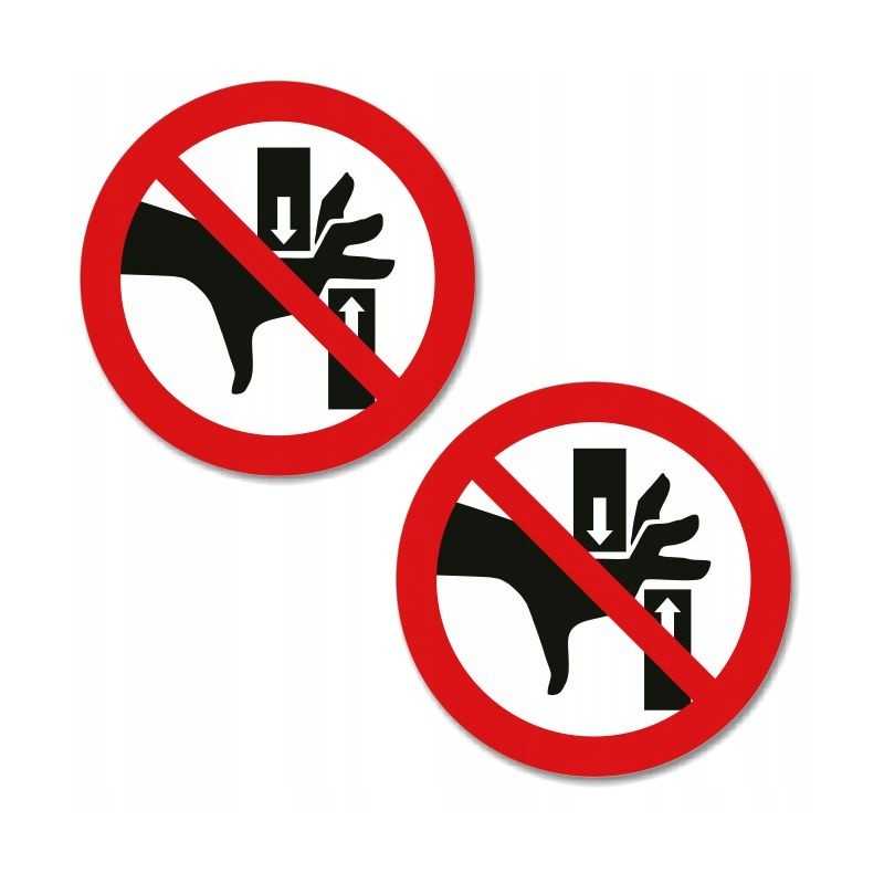 Įspėjamieji lipdukai, žymintys šakinį krautuvą UDT