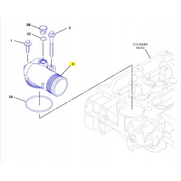 Variklio termostatas su korpusu kačių ekskavatoriaus krautuvui