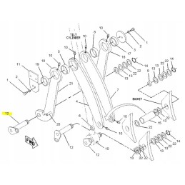 Cat ekskavatoriaus krautuvo cva kaušo kaištis