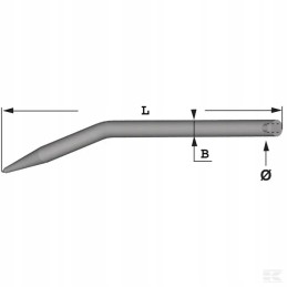 Krautuvas, išlenktas apvalus profilis 25x550 mm k