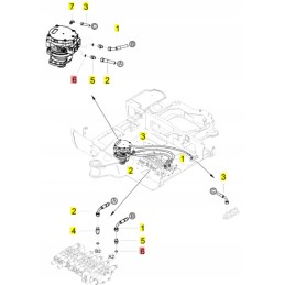 Yanmar o žiedo skirstytuvo tee 1bp14 0