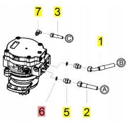 Yanmar o žiedo skirstytuvo tee 1bp14 0