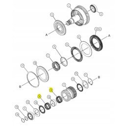 Pavarų dėžės adatinis guolis katė 428 432