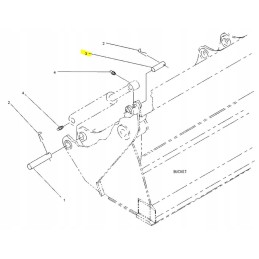 Krokodilo pavaros kaištis kačių ekskavatoriniam krautuvui
