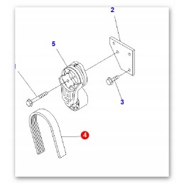 Komatsu PW180 7k kintamosios srovės generatoriaus diržas