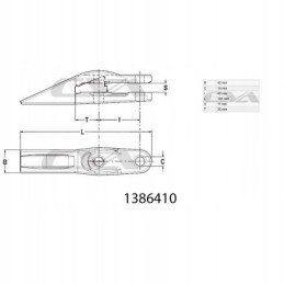 Kaušo dantys mini ekskavatoriams 1386410 1359380 1kg