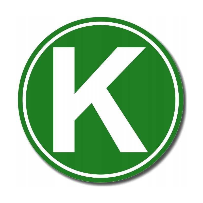 Lipdukas k raidė reiškia šventes, 12 cm