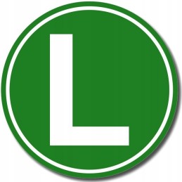 Lipdukas l raidė, žymintis žemo triukšmo sunkvežimį 16cm