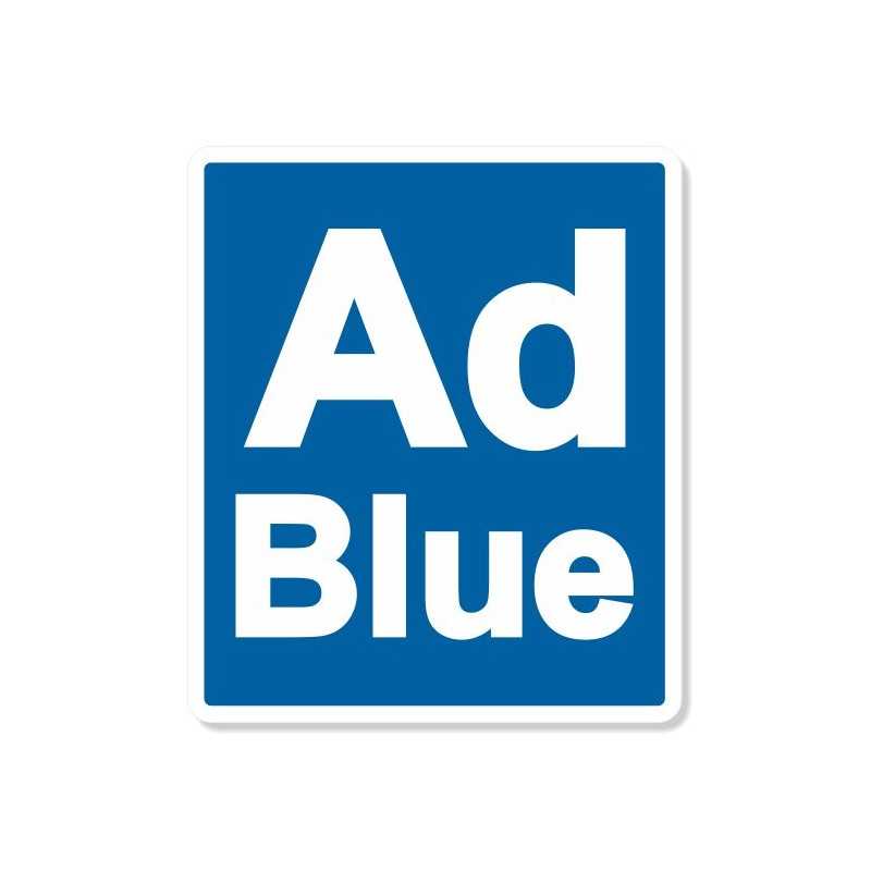 Adblue lipdukas, žymintis katalizinį skystį