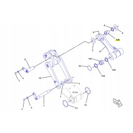 Cat ratinio ekskavatoriaus kaušo įvorė 70x85x60