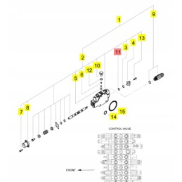 Yanmar o žiedo skirstytuvo sekcija 1ap12 0