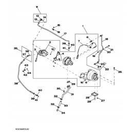 John Deere 350DLC turbokompresoriaus jungtis