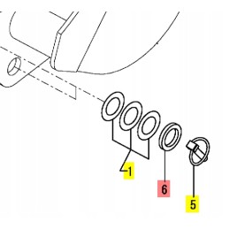 Yanmar kaušo tarpiklis 31x45x6 vio17 1