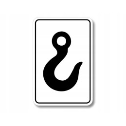 Kabliukų lipdukai, žymintys tvirtinimo vietas, darbuotojų sveikatą ir saugą, udt