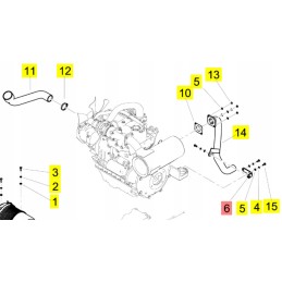 Yanmar išmetimo vamzdžio laikiklis sv vio