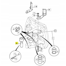 Svirties sukimosi kaištis JCB ekskavatoriniam krautuvui CVA