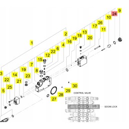 Yanmar O žiedas vožtuvo blokui 1b p18