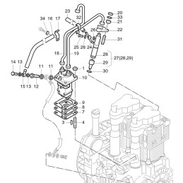 Hatz 1d80 2g40 2 4l40 įpurškimo tarpinė 40085001