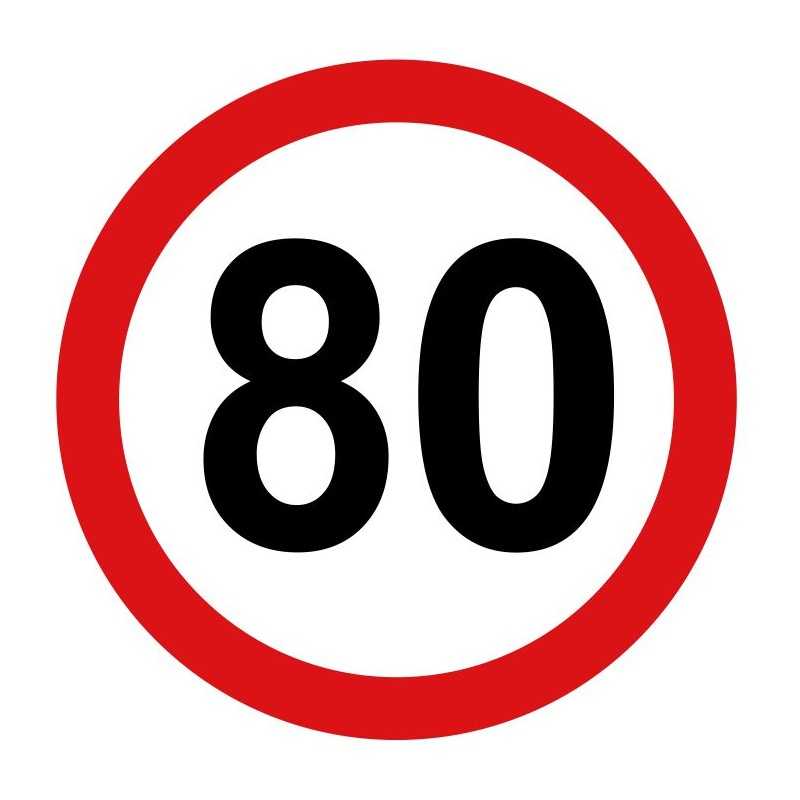 Lipdukas greičio ribojimo 80km ženklo skersmuo 16cm