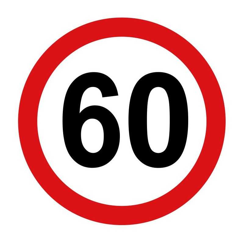 Lipdukas greičio ribojimo 60km ženklo skersmuo 16cm