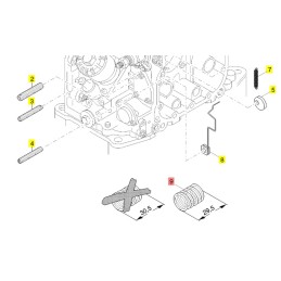 Hatz serijos 1d greičio reguliatoriaus spyruoklė 05039700