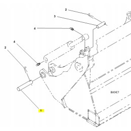 Ryklio cilindro kaištis apatiniam kačių ekskavatoriaus krautuvui