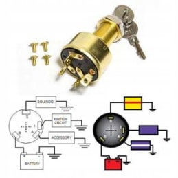 Starterio jungiklis 4 padėtys 15 a