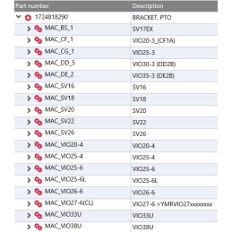 Yanmar hidraulinės linijos atrama