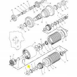 CVA pavarų dėžės guolis kačių ekskavatoriaus krautuvui
