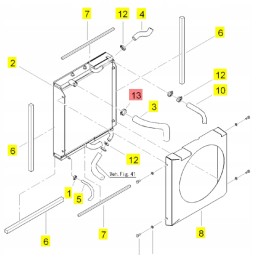 Yanmar šaltnešio žarnos spaustukas