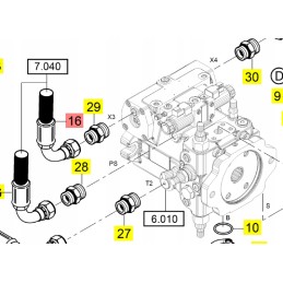 Yanmar hidraulinė žarna b95w v70s tl70s