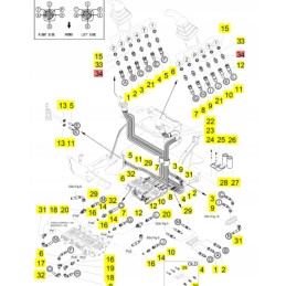 Yanmar hidraulinė jungtis b7 6 sv15vt sv100 2a