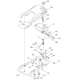 Wacker BS plaktuvų droselio trosas 0165628