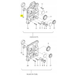 Hatz 1d41 1d50 81 skirstomojo veleno guolis 04000310