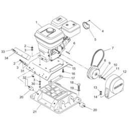 Wacker ct vpg trapecinis diržas 0088866