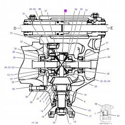 Priekinės ašies kaištis cat 428 serijos tęsinys