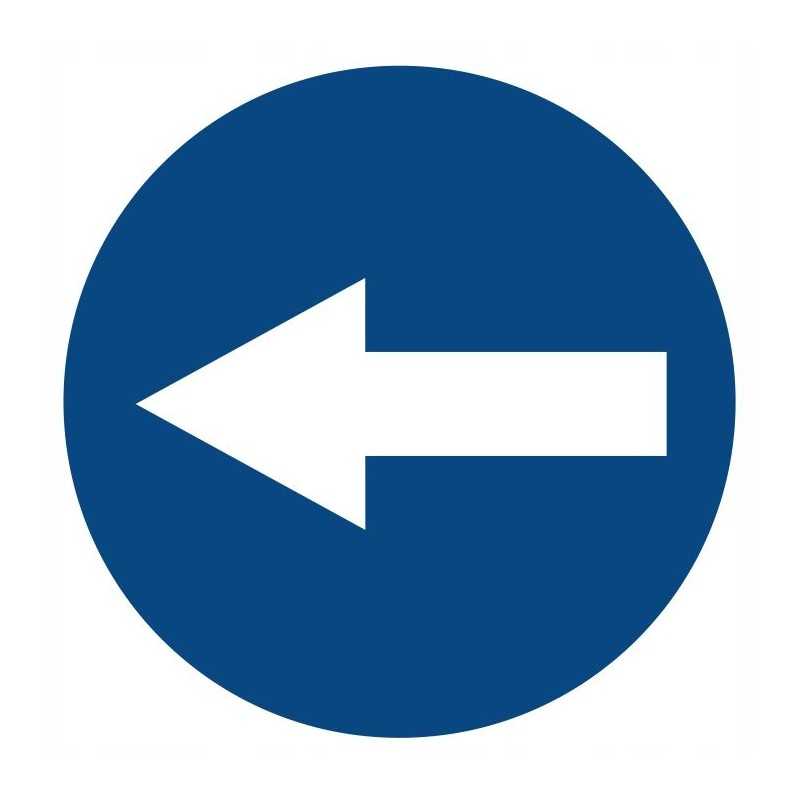 Lenkti draudimo ženklo lipdukas, dydis 12 cm